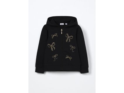 Felpa in cotone stretch bambina (Velikost 3-4 let (104 cm), Barva Černá)