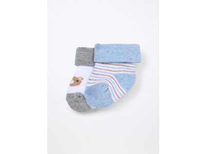 Pack 2 calze corte in misto cotone neonato (Velikost 30-36 měsíců (98 cm), Barva Modrá)