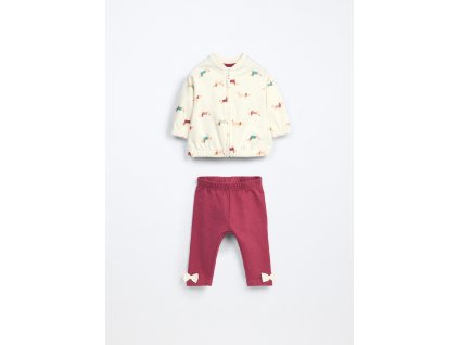 Jogging set in french terry di puro cotone neonata (Velikost 1-3 měsíců (56 cm), Barva Růžová)