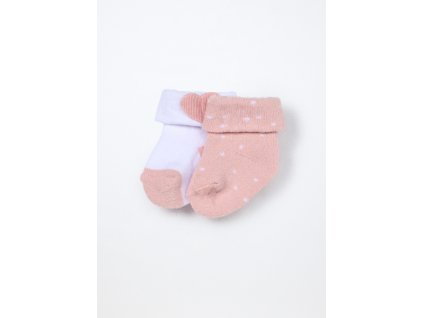 Pack 2 calze corte in misto cotone neonata (Velikost 30-36 měsíců (98 cm), Barva Růžová)