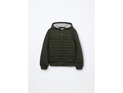Giubbino con inserti imbottiti ragazzo (Velikost 10-11 let (146 cm), Barva Zelená)
