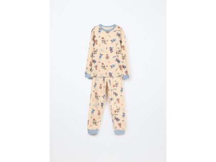 Set pigiama lungo in interlock di puro cotone bambino (Velikost 3-4 let (104 cm), Barva Béžová)