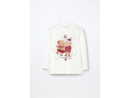 T-shirt in interlock di puro cotone neonata (Velikost 12-18 měsíců (80 cm), Barva Bílá)