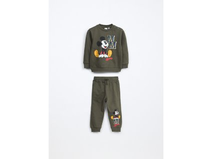 Jogging set in puro cotone fleece neonato (Velikost 9-12 měsíců (74 cm), Barva Zelená)