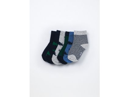 Pack 7 calze corte misto cotone bambino (Velikost 25/27, Barva Modrá)