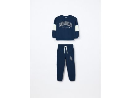 Jogging set in puro cotone fleece bambino (Velikost 3-4 let (104 cm), Barva Modrá)