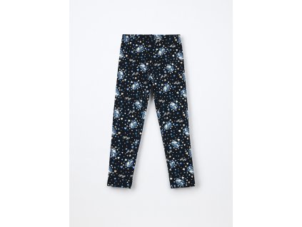 Leggings in french terry di cotone stretch bambina (Velikost 3-4 let (104 cm), Barva Modrá)