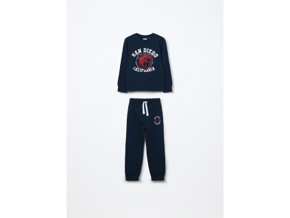 Jogging set in puro cotone fleece bambino (Velikost 3-4 let (104 cm), Barva Modrá)