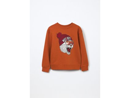 Felpa in puro cotone bambino (Velikost 3-4 let (104 cm), Barva Oranžová)