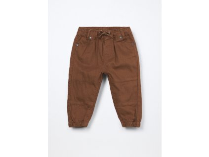 Jogger in twill di cotone stretch neonato (Velikost 9-12 měsíců (74 cm), Barva Hnědá)