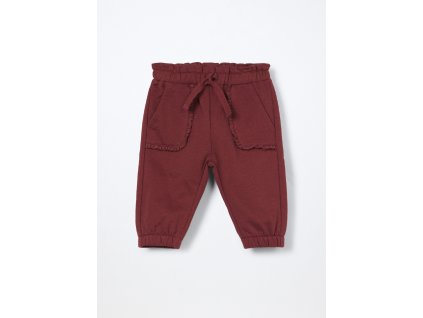 Pantaloni in felpa di puro cotone neonata (Velikost 1-3 měsíců (56 cm), Barva Červená)