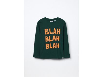 T-shirt a maniche lunghe in puro cotone bambino (Velikost 6-7 let (122 cm), Barva Zelená)