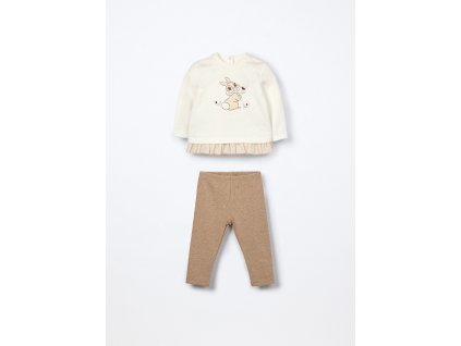 Jogging set in cotone fleece neonata (Velikost 9-12 měsíců (74 cm), Barva Bílá)