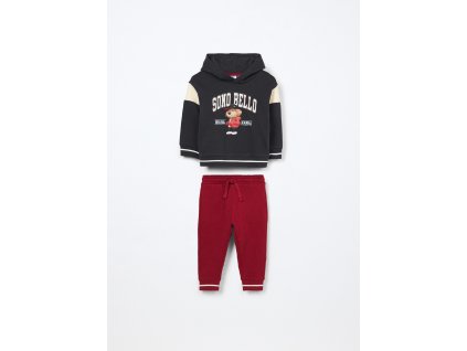 Jogging set in french terry di puro cotone neonato (Velikost 9-12 měsíců (74 cm), Barva Šedá)