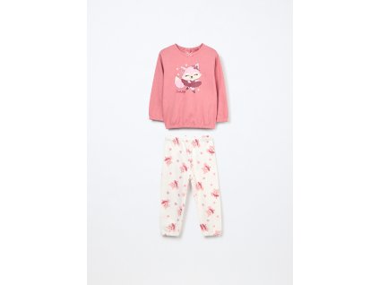 Set pigiama in interlock di puro cotone neonata (Velikost 9-12 měsíců (74 cm), Barva Růžová)