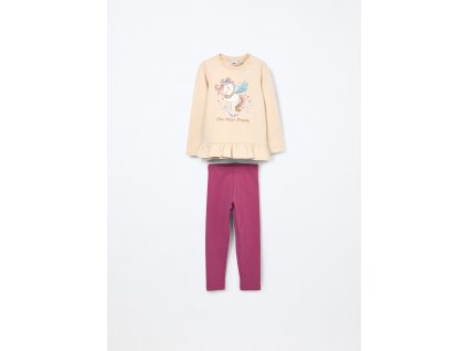 Jogging set in cotone fleece stretch bambina (Velikost 3-4 let (104 cm), Barva Bílá)