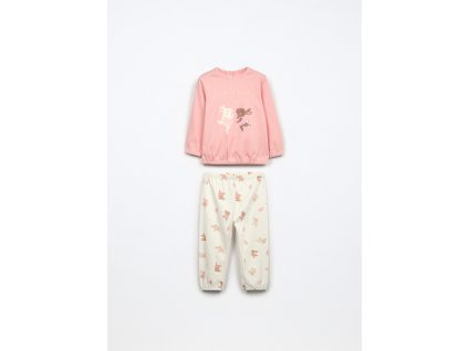 Set pigiama in interlock di puro cotone neonata (Velikost 9-12 měsíců (74 cm), Barva Růžová)