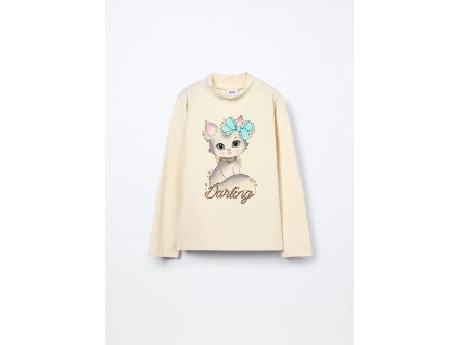 Lupetto in jersey di cotone stretch bambina (Velikost 3-4 let (104 cm), Barva Bílá)