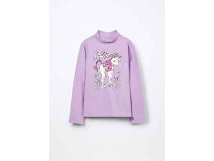 Lupetto in jersey di cotone stretch bambina (Velikost 3-4 let (104 cm), Barva Fialová)