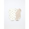 Pack 2 body in interlock di puro cotone neonato (Velikost 0-1)