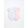 Pack 2 body in interlock di puro cotone neonata (Velikost 1-3)