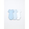 Pack 3 body in interlock di puro cotone neonato (Velikost 9-12)