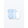 Pack 3 body in interlock di puro cotone neonato (Velikost 9-12)