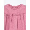 Vestito in costina di puro cotone neonata (Velikost 1-3 měsíců (56 cm), Barva Růžová)