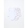 Pack 2 body in interlock di puro cotone neonata (Velikost 9-12 měsíců (74 cm), Barva Bílá)