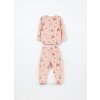 Set pigiama misto cotone velour neonata (Velikost 6-9 měsíců (68 cm), Barva Růžová)