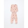 Set pigiama misto cotone velour neonata (Velikost 6-9 měsíců (68 cm), Barva Růžová)
