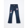 Pantaloni flare fit in denim bambina (Velikost 4-5 let (110 cm), Barva Modrá)
