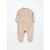 Tutina misto cotone velour neonato (Velikost 0-1 měsíců (50 cm), Barva Béžová)