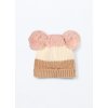 Berretto tricot a righe neonata (Velikost 46-48, Barva Růžová)