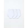 Pack 3 body in interlock di puro cotone neonato (Velikost 9-12 měsíců (74 cm), Barva Bílá)