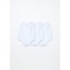 Pack 3 body in interlock di puro cotone neonato (Velikost 9-12 měsíců (74 cm), Barva Bílá)