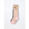 Pack 2 calzini lunghi misto cotone bambina (Velikost 25/27, Barva Béžová)