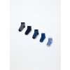Pack 5 calze corte misto cotone bambino (Velikost 25/27, Barva Modrá)