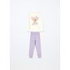 Set pigiama in interlock di puro cotone bambina (Velikost 3-4 let (104 cm), Barva Fialová)