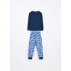 Set pigiama lungo in jersey di puro cotone bambino (Velikost 3-4 let (104 cm), Barva Modrá)