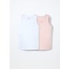 Pack 2 canotte intime in jersey di puro cotone bambina (Velikost 3-4 let (104 cm), Barva Bílá)