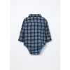 Body-camicia in flanella di puro cotone neonato (Velikost 1-3 měsíců (56 cm), Barva Modrá)