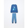Set pigiama lungo in jersey di puro cotone bambina (Velikost 3-4 let (104 cm), Barva Azurová)