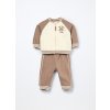Jogging set in french terry di puro cotone neonato (Velikost 1-3 měsíců (56 cm), Barva Hnědá)
