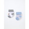Pack 2 calze corte in misto cotone neonato (Velikost 30-36 měsíců (98 cm), Barva Modrá)