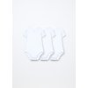 Pack 3 body in interlock di puro cotone (Velikost 1-3 měsíců (56 cm), Barva Bílá)