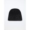 Berretto in cotone stretch con strass (Velikost 50-52, Barva Černá)