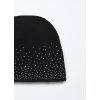 Berretto in cotone stretch con strass (Velikost 50-52, Barva Černá)