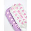 Pack 2 calze antiscivolo in spugna misto cotone bambina (Velikost 4-6, Barva Fialová)