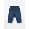Pantaloni in french terry denim neonato (Velikost 1-3 měsíců (56 cm), Barva Modrá)